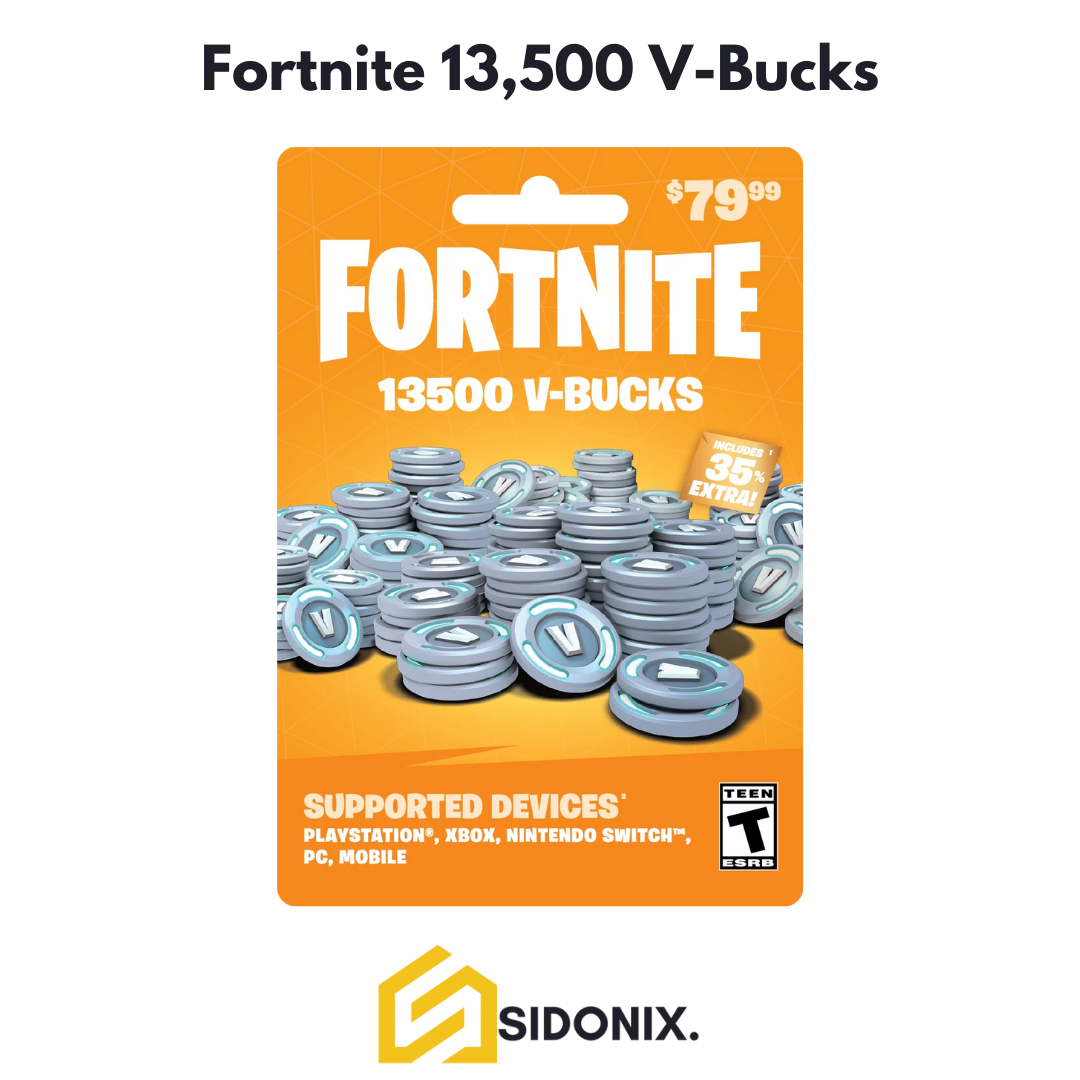 Fortnite 13,500 V-Bucks [ Top up ]